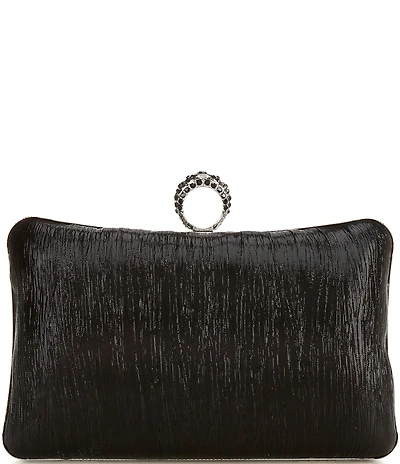 Antonio Melani Metallic Ring Top Minaudiere Clutch