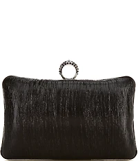 Antonio Melani Metallic Ring Top Minaudiere Clutch