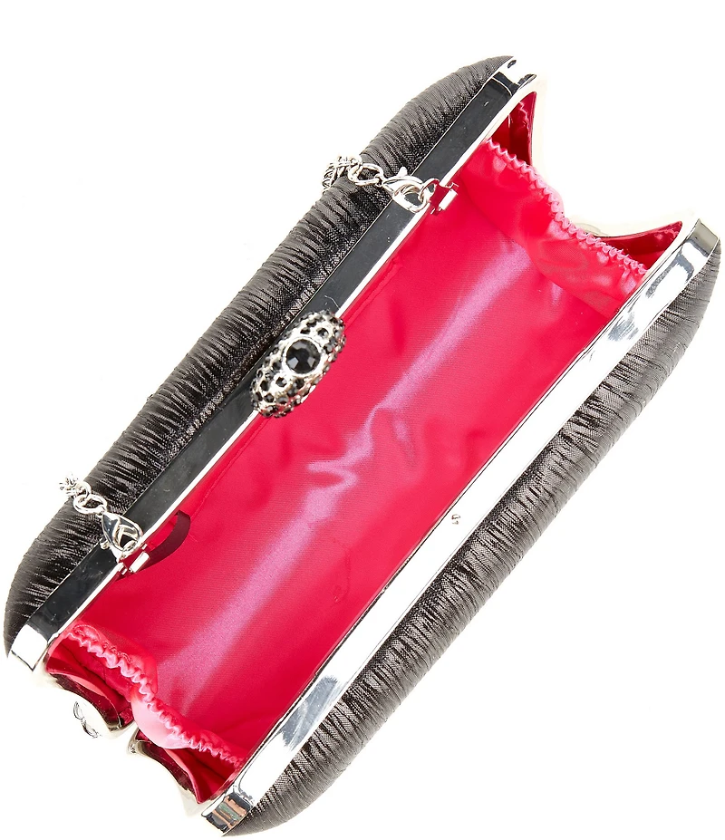 Antonio Melani Metallic Ring Top Minaudiere Clutch