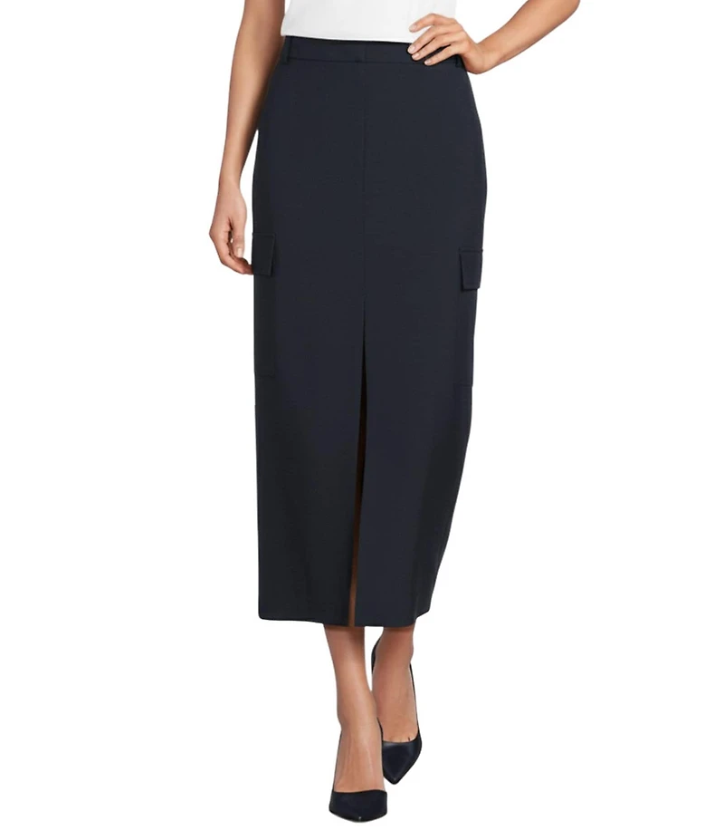 Antonio Melani Michaela Cargo Front Slit Midi Skirt
