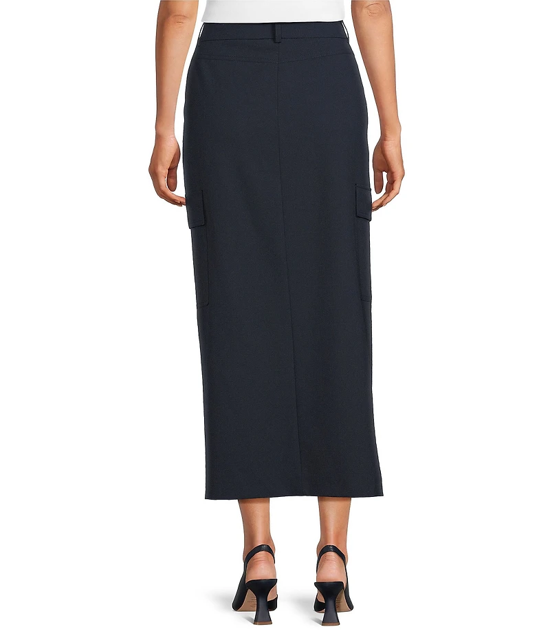 Antonio Melani Michaela Cargo Front Slit Midi Skirt