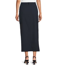 Antonio Melani Michaela Cargo Front Slit Midi Skirt