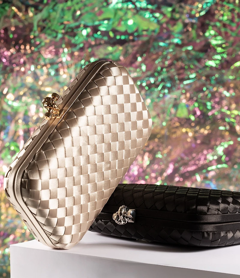 Antonio Melani Mini Weave Minaudiere Clutch