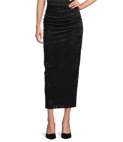 Antonio Melani Mischa Coordinating Flocked Mesh Ruched Side Maxi Skirt