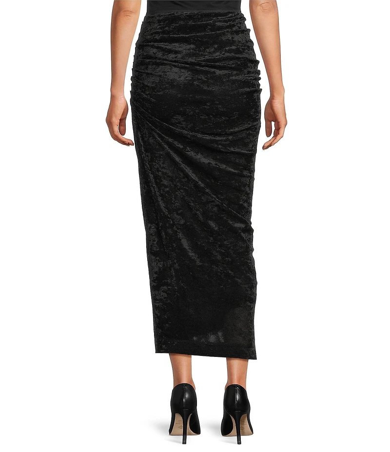 Antonio Melani Mischa Coordinating Flocked Mesh Ruched Side Maxi Skirt