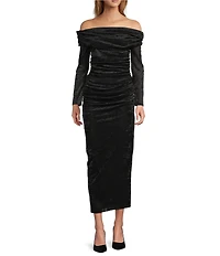 Antonio Melani Mischa Coordinating Mesh Long Sleeve Off The Shoulder Blouse