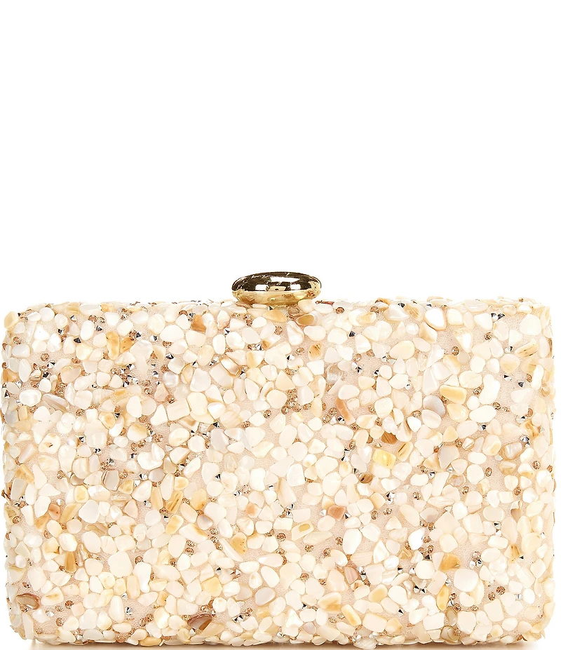 Antonio Melani Mosaic Sprinkle Stone Minaudiere Clutch