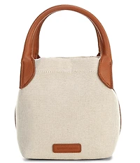 Antonio Melani Mya Canvas Box Top Handle Bucket Bag