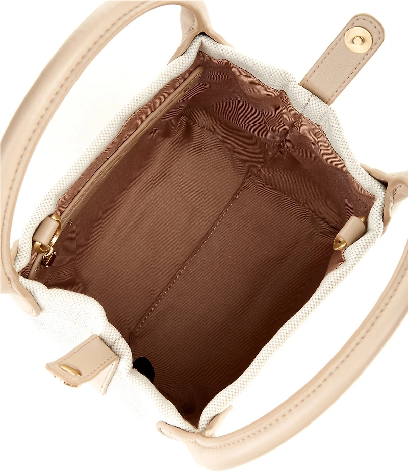 Antonio Melani Mya Canvas Box Top Handle Bucket Bag