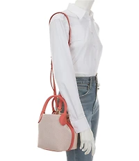 Antonio Melani Mya Canvas Box Top Handle Bucket Bag
