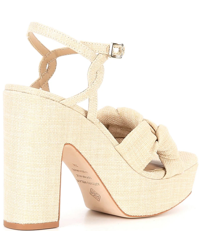 Antonio Melani Mya Linen Braided Platform Dress Sandals