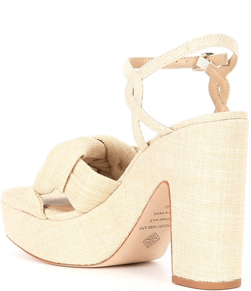 Antonio Melani Mya Linen Braided Platform Dress Sandals