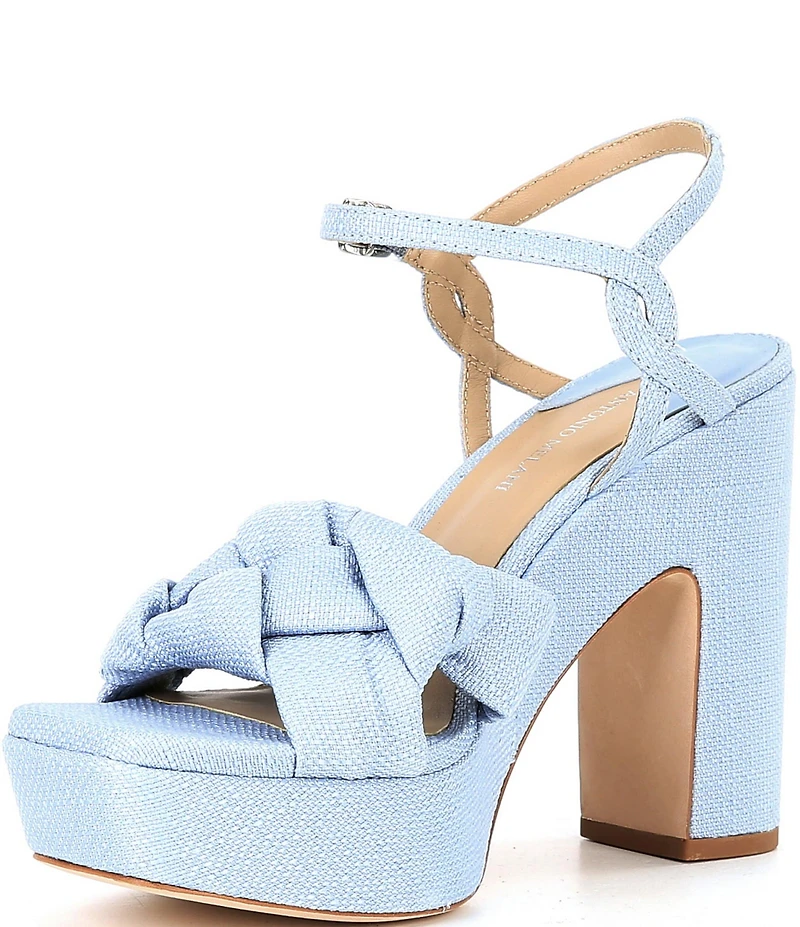 Antonio Melani Mya Linen Braided Platform Dress Sandals