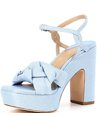 Antonio Melani Mya Linen Braided Platform Dress Sandals