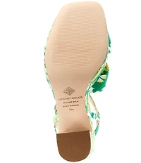 Antonio Melani Mya Royal Palm Print Braided Platform Dress Sandals