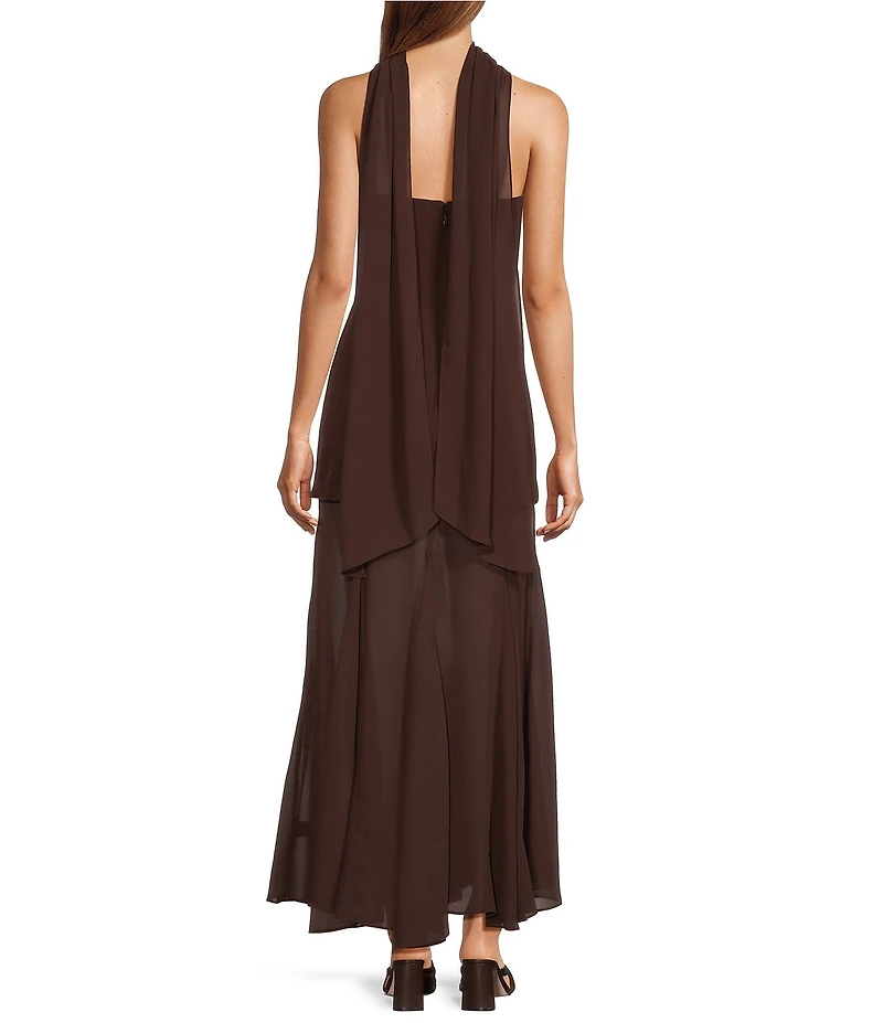 Antonio Melani Myra Chiffon Strapless Sleeveless Dress