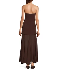 Antonio Melani Myra Chiffon Strapless Sleeveless Dress