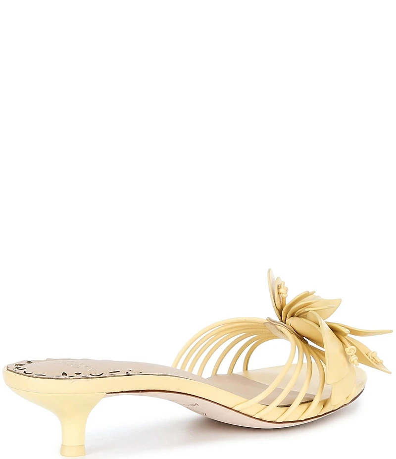 Antonio Melani Natasha Leather Flower Dress Slide Sandals