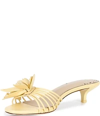 Antonio Melani Natasha Leather Flower Dress Slide Sandals