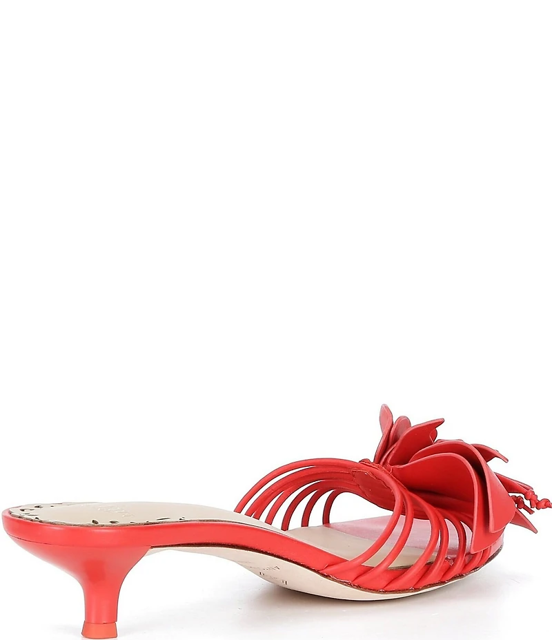 Antonio Melani Natasha Leather Flower Dress Slide Sandals