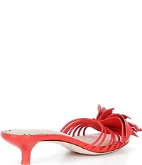 Antonio Melani Natasha Leather Flower Dress Slide Sandals