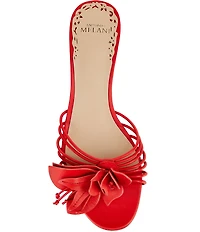 Antonio Melani Natasha Leather Flower Dress Slide Sandals