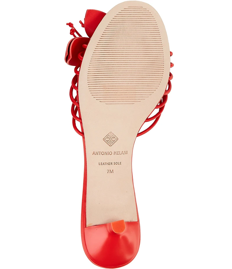 Antonio Melani Natasha Leather Flower Dress Slide Sandals
