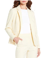 Antonio Melani Naya Slub Suiting Long Sleeve One Button Blazer