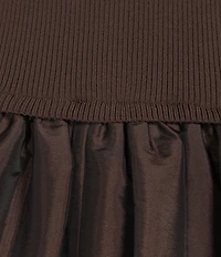 Antonio Melani Nikki Knit Crew Neck Short Sleeve Fit And Flare Mini Dress