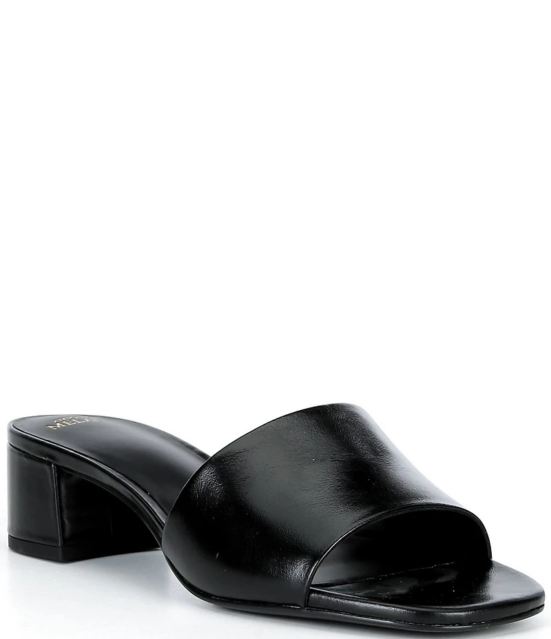 Antonio Melani Niya Leather Easy Slip On Dress Sandal Mules