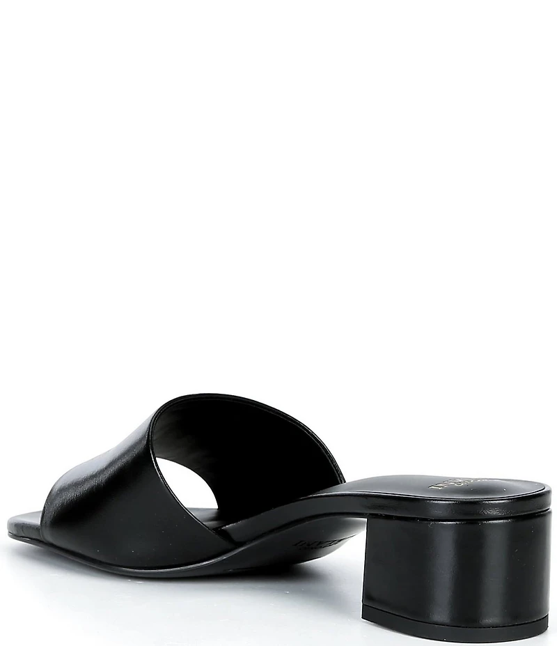 Antonio Melani Niya Leather Easy Slip On Dress Sandal Mules