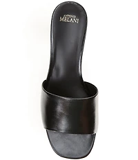 Antonio Melani Niya Leather Easy Slip On Dress Sandal Mules