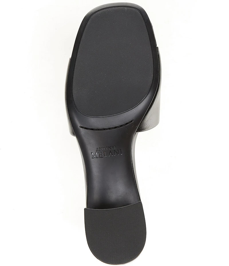 Antonio Melani Niya Leather Easy Slip On Dress Sandal Mules