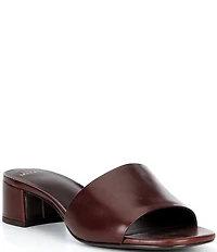 Antonio Melani Niya Leather Easy Slip On Dress Sandal Mules