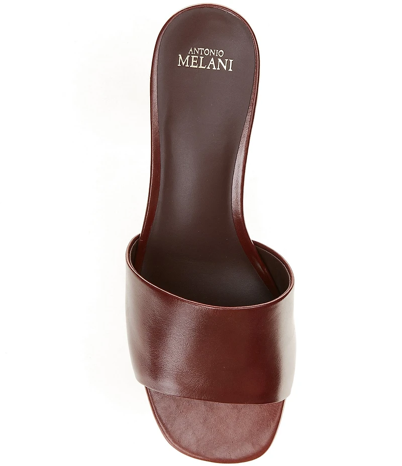 Antonio Melani Niya Leather Easy Slip On Dress Sandal Mules