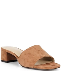Antonio Melani Niya Suede Easy Slip On Dress Sandal Mules