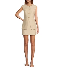 Antonio Melani Noa Textured Cotton Mini Skirt