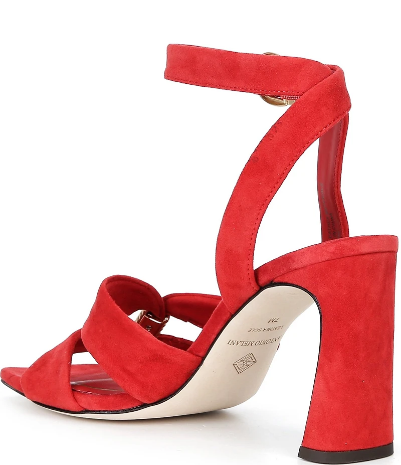 Antonio Melani Noble Suede Ornamented Ankle Strap Dress Sandals