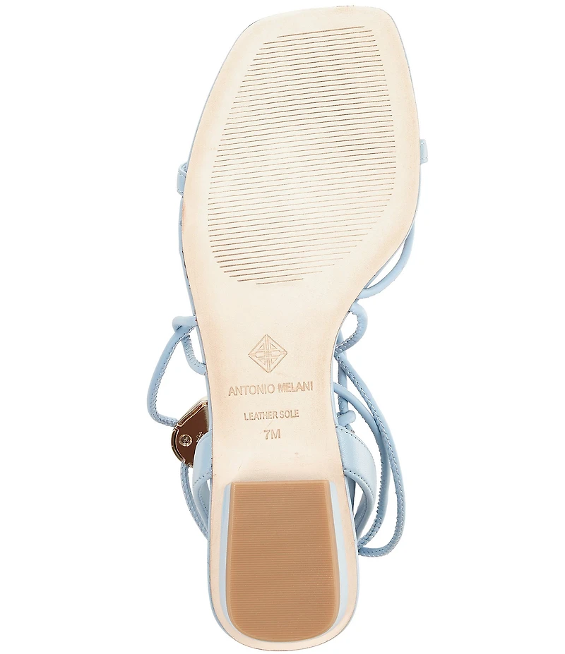 Antonio Melani Nova Leather Ornamented Strappy Flat Sandals