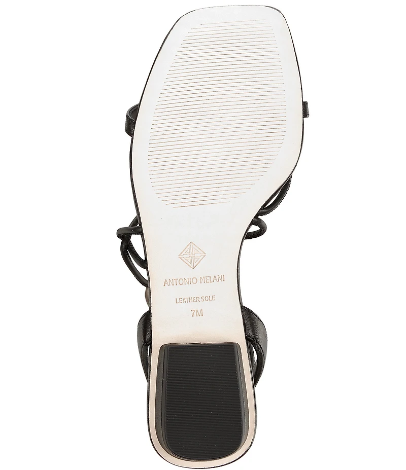 Antonio Melani Nova Leather Ornamented Strappy Flat Sandals