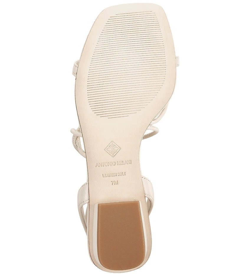 Antonio Melani Nova Leather Ornamented Strappy Flat Sandals