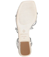 Antonio Melani Nova Metallic Leather Ornamented Strappy Flat Sandals