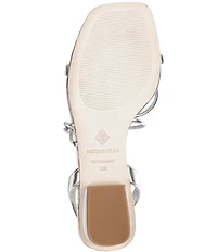Antonio Melani Nova Metallic Leather Ornamented Strappy Flat Sandals