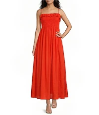 Antonio Melani Oakley Smock Square Neck Sleeveless Maxi Dress
