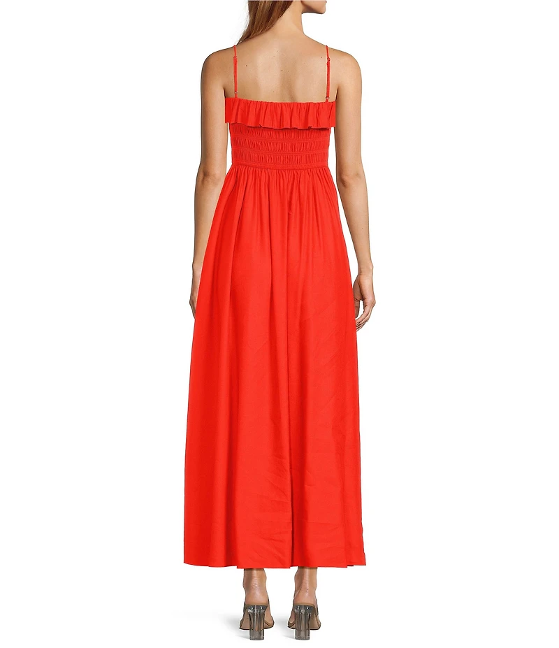 Antonio Melani Oakley Smock Square Neck Sleeveless Maxi Dress