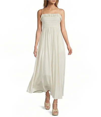 Antonio Melani Oakley Smock Square Neck Sleeveless Maxi Dress