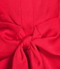 Antonio Melani Odessa Button Front Long Sleeve Collared Neckline Tie Front Shirt Dress