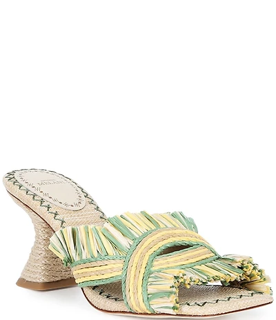 Antonio Melani Ollie Fringe Raffia Mules
