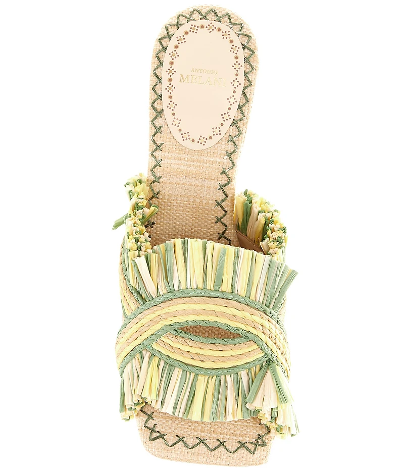 Antonio Melani Ollie Fringe Raffia Mules
