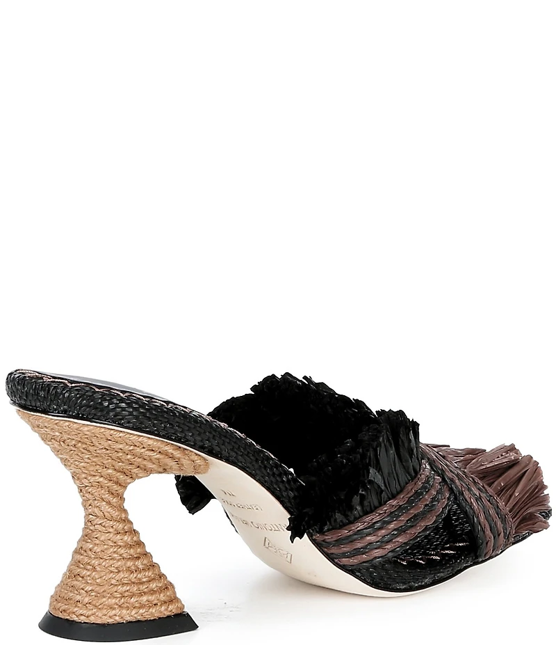 Antonio Melani Ollie Fringe Raffia Mules